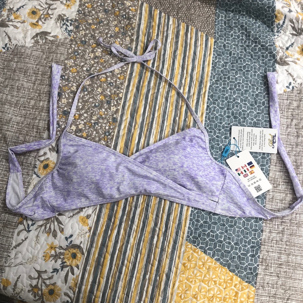 Purple Halter Swimsuit Top - Picture 3 of 6